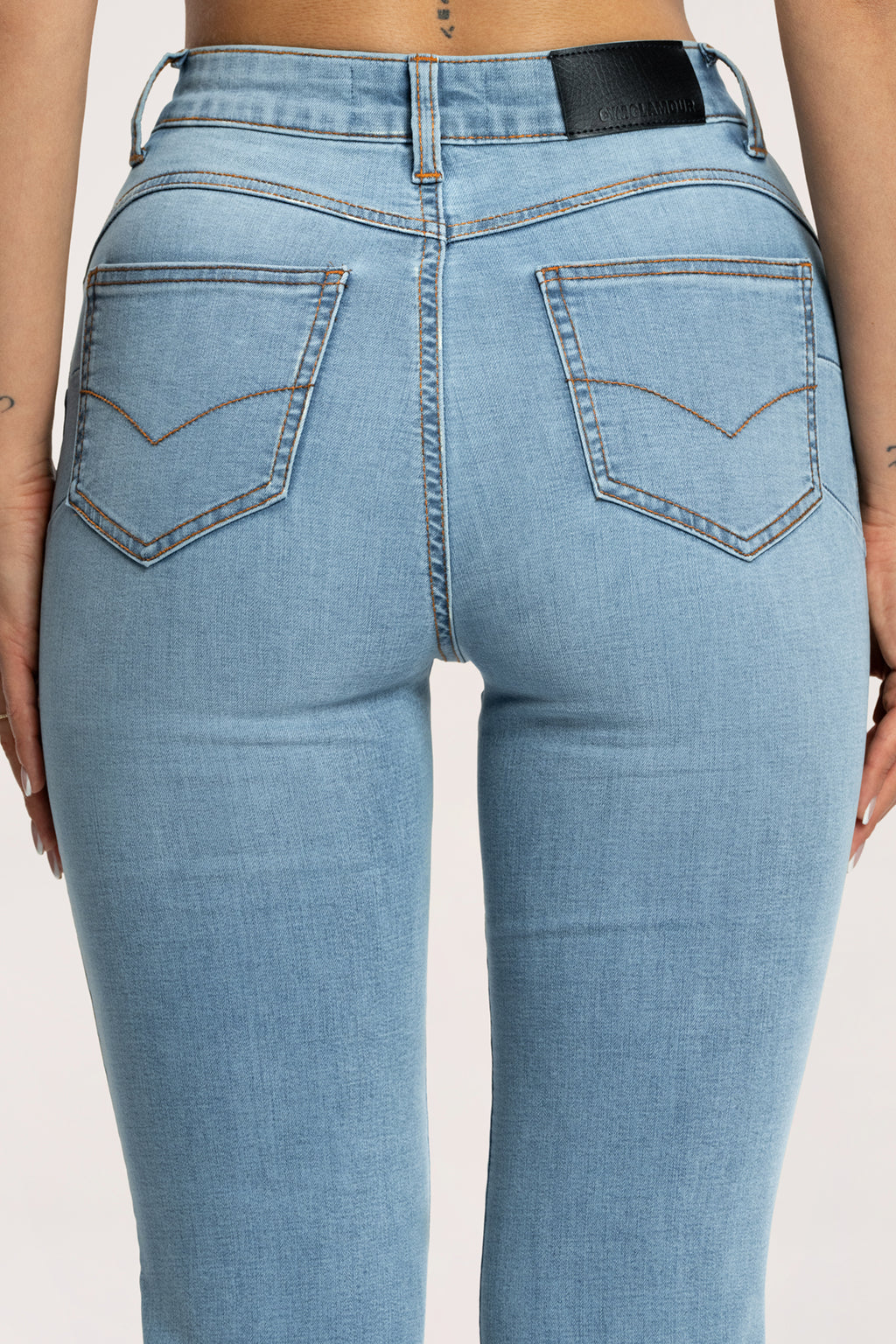 Jeansy dzwony perfect slim light blue long