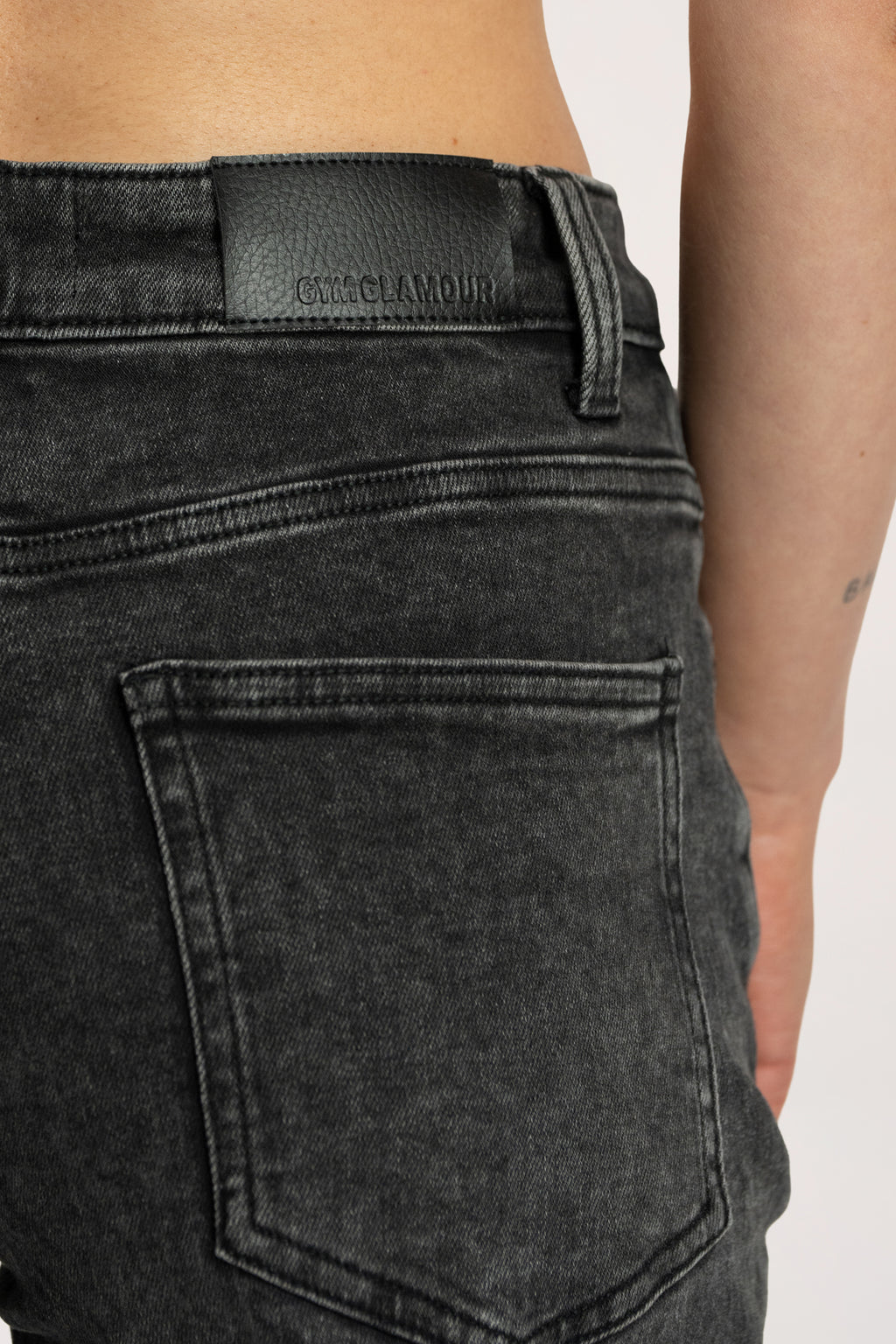Jeansy wide z niskim stanem grey