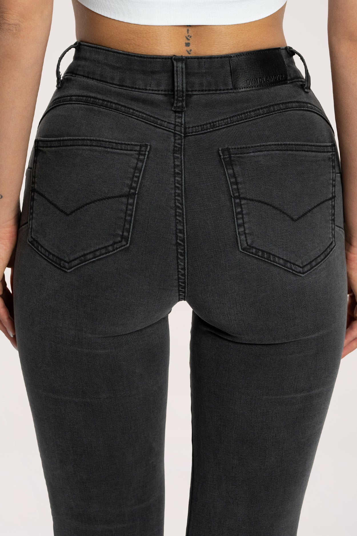 Jeansy dzwony perfect slim black long
