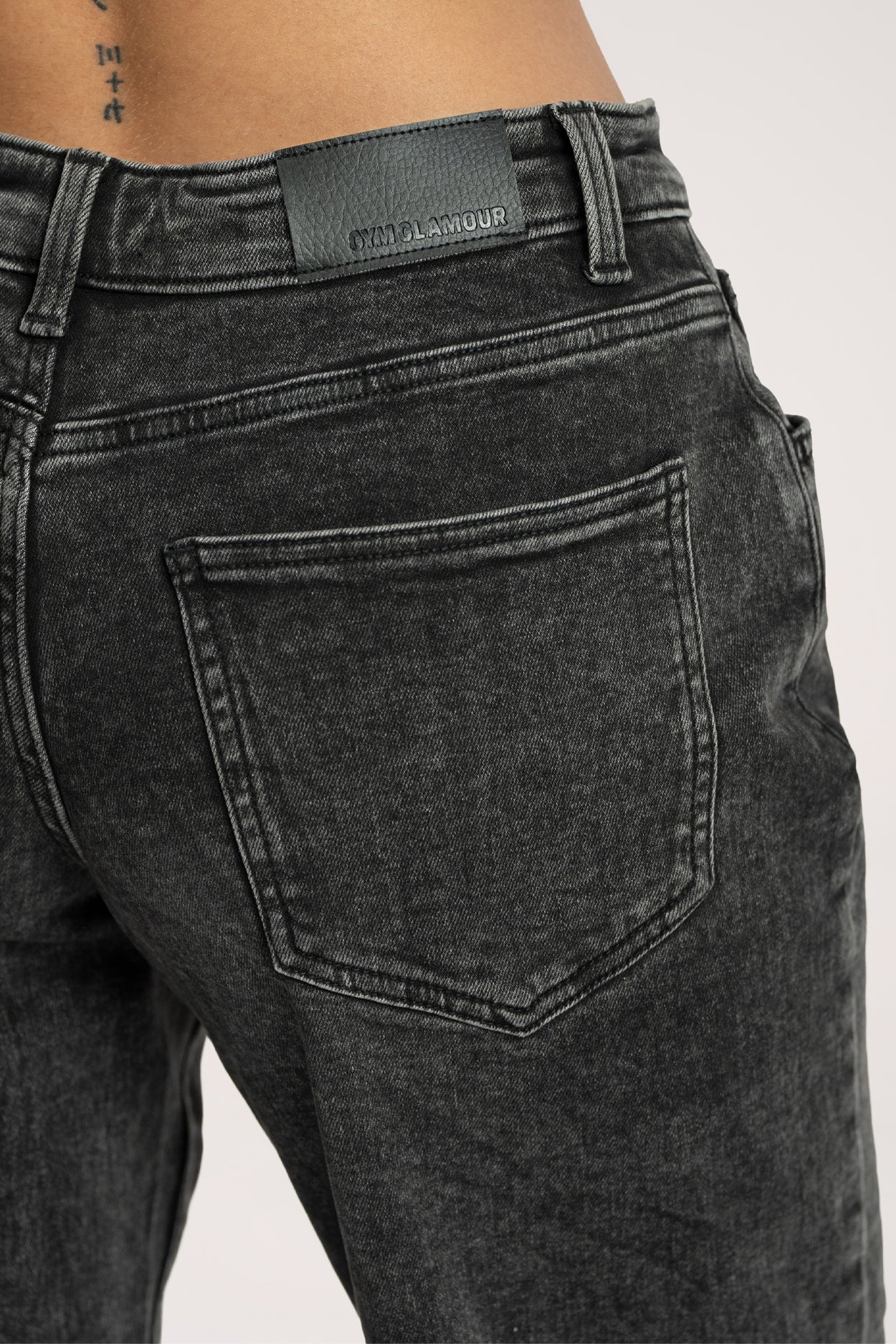 Jeansy wide z niskim stanem grey long