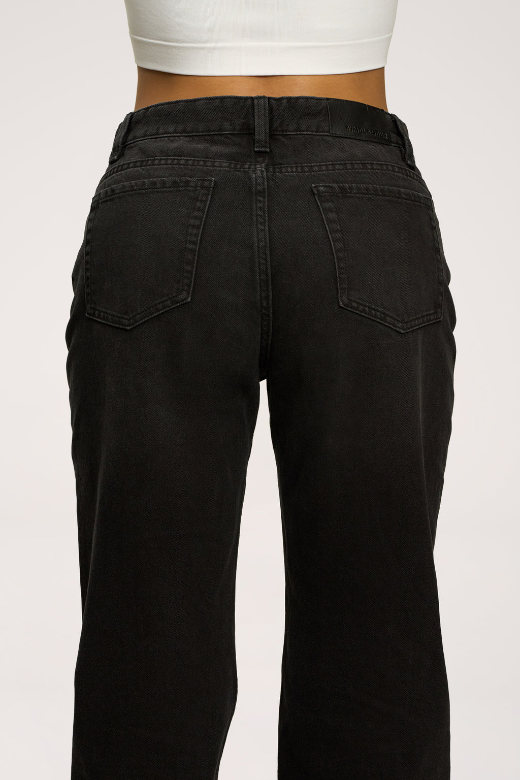 Jeansy wide relaxed black