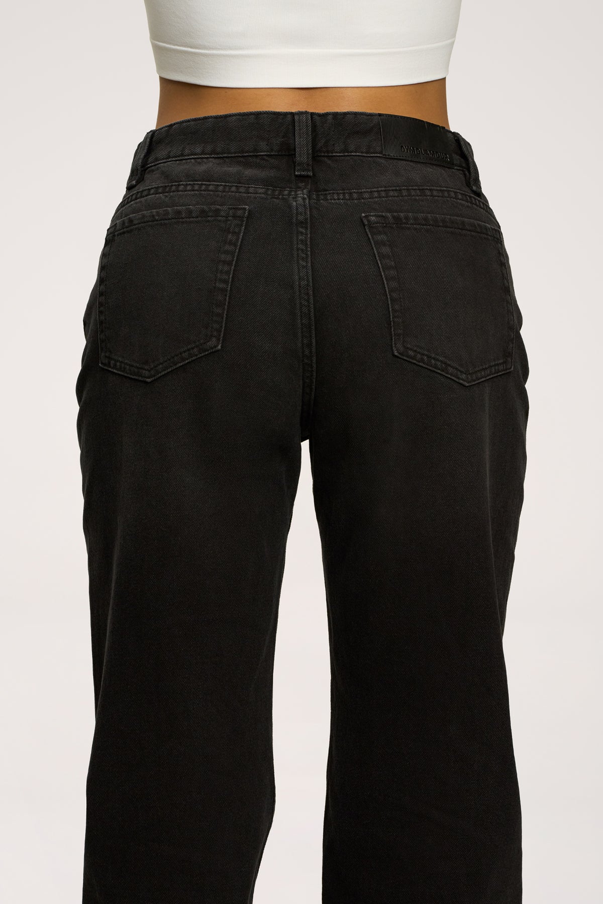 Jeansy wide relaxed black