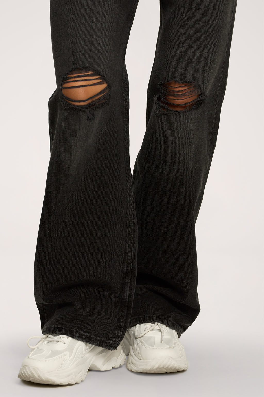 Jeansy wide relaxed black