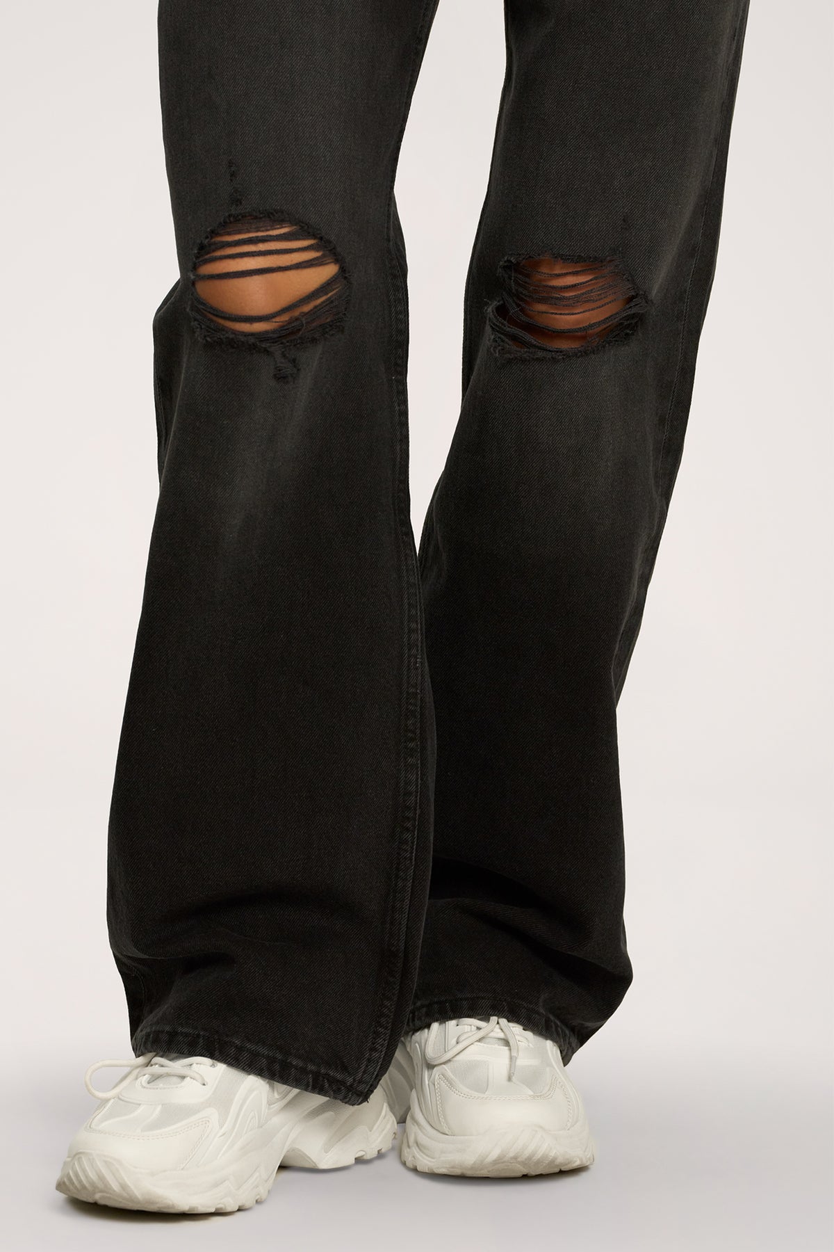 Jeansy wide relaxed black