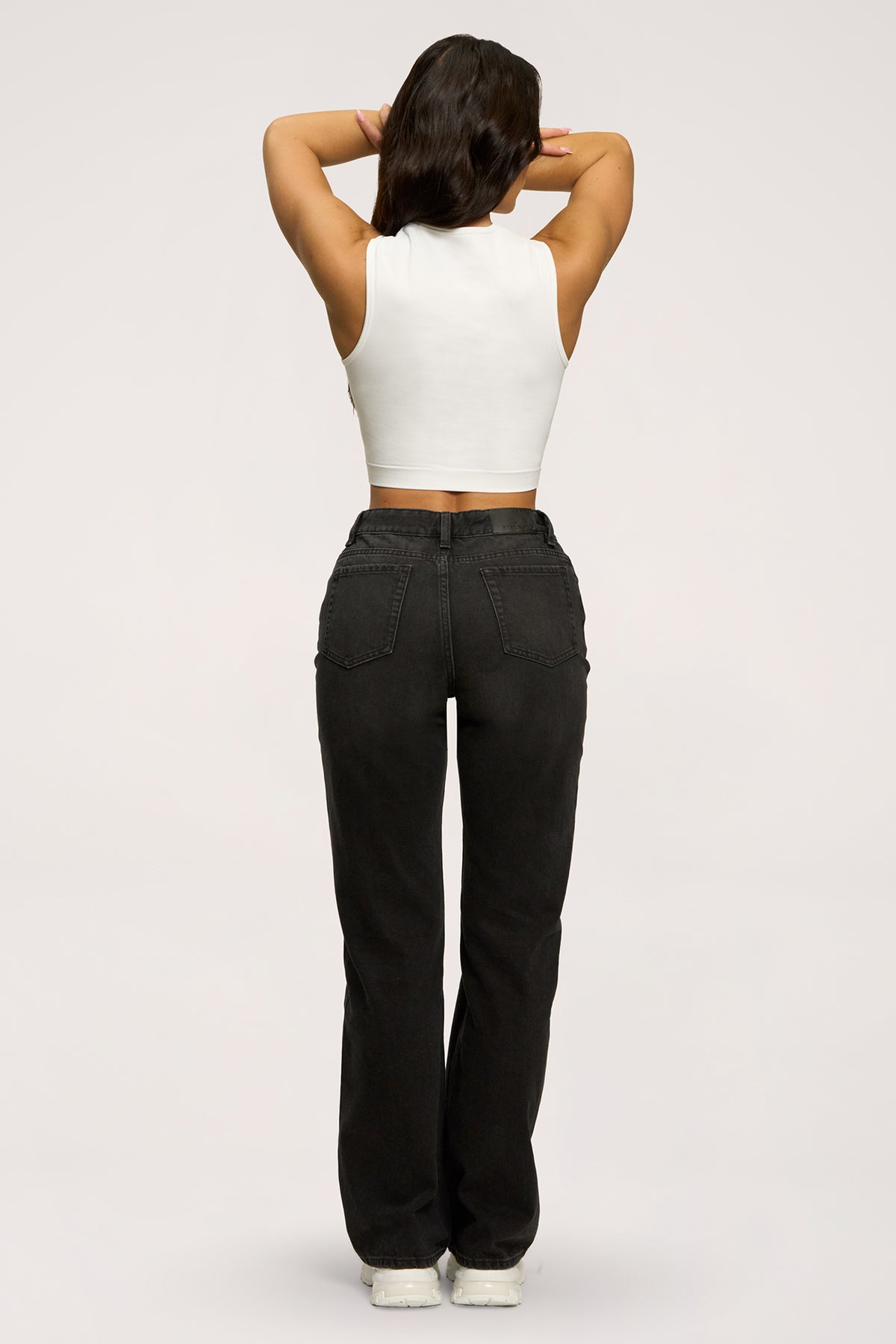 Jeansy wide relaxed black