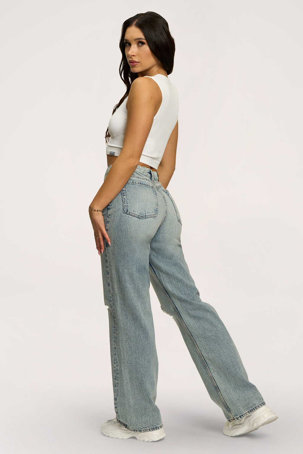 Jeansy wide relaxed light blue