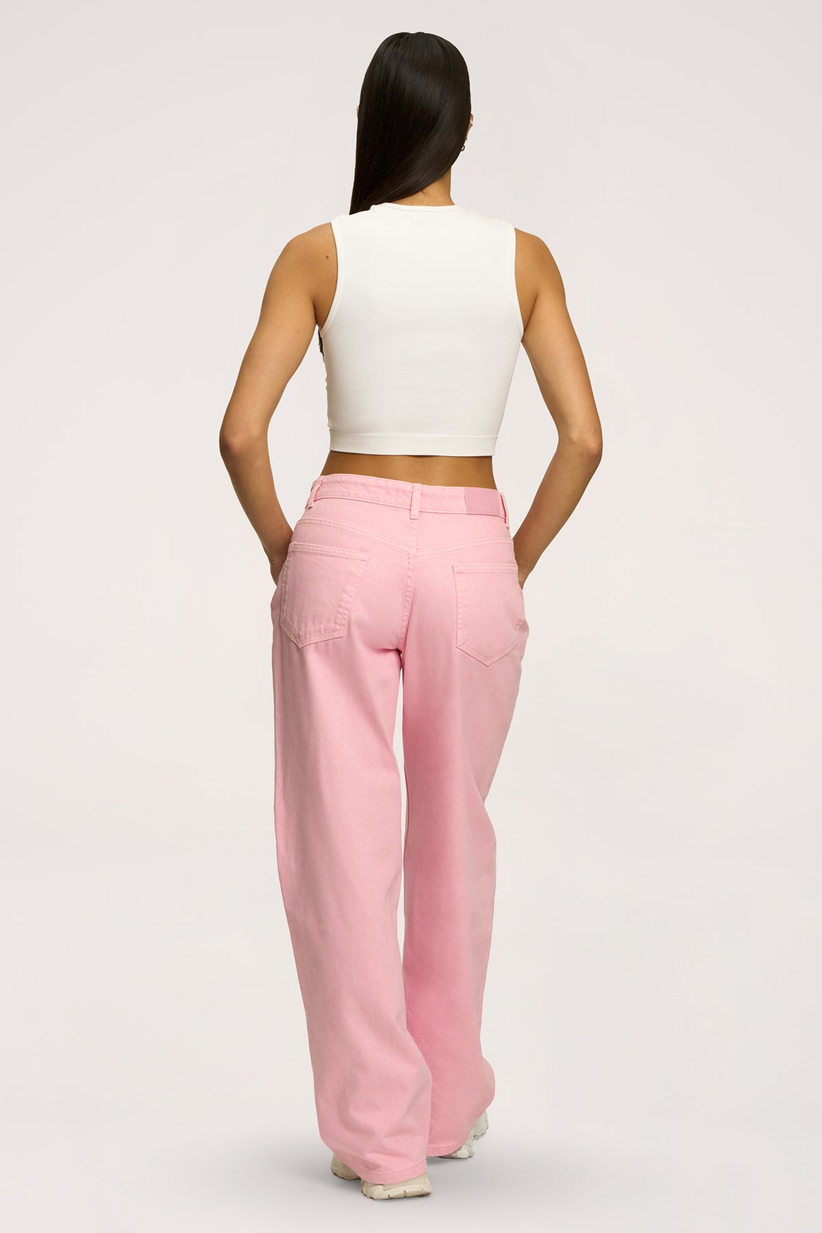 Jeansy boyfriend pink