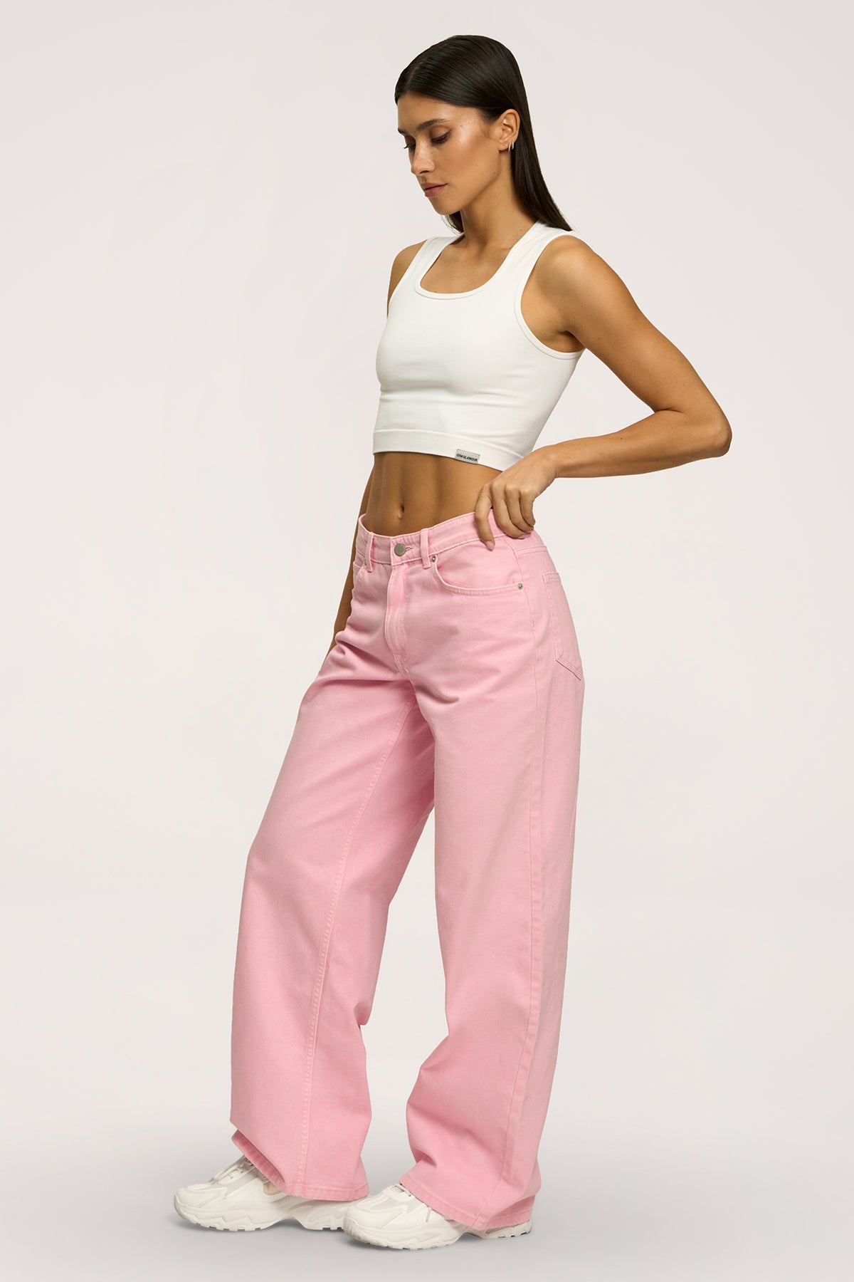 Jeansy boyfriend pink