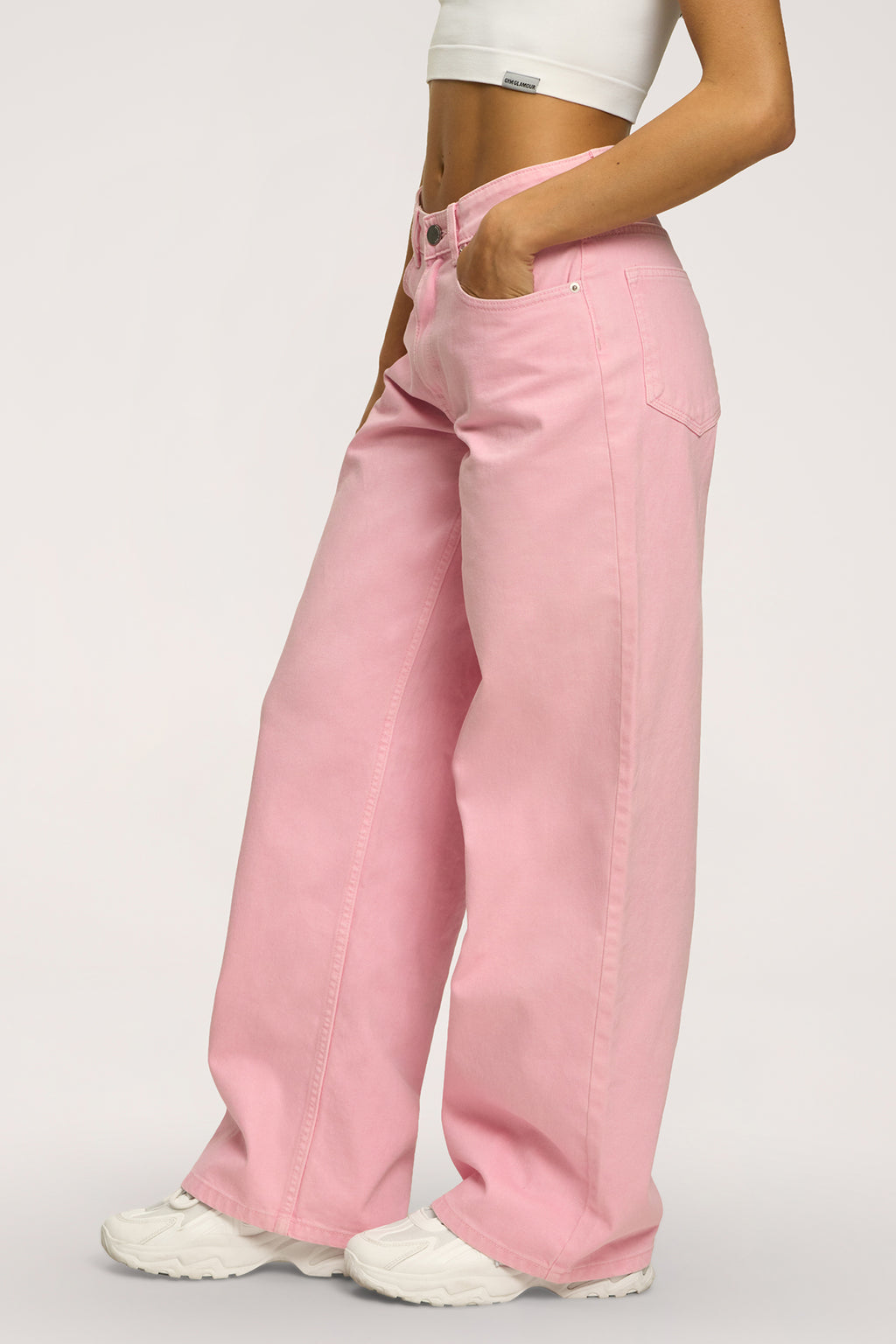 Jeansy boyfriend pink