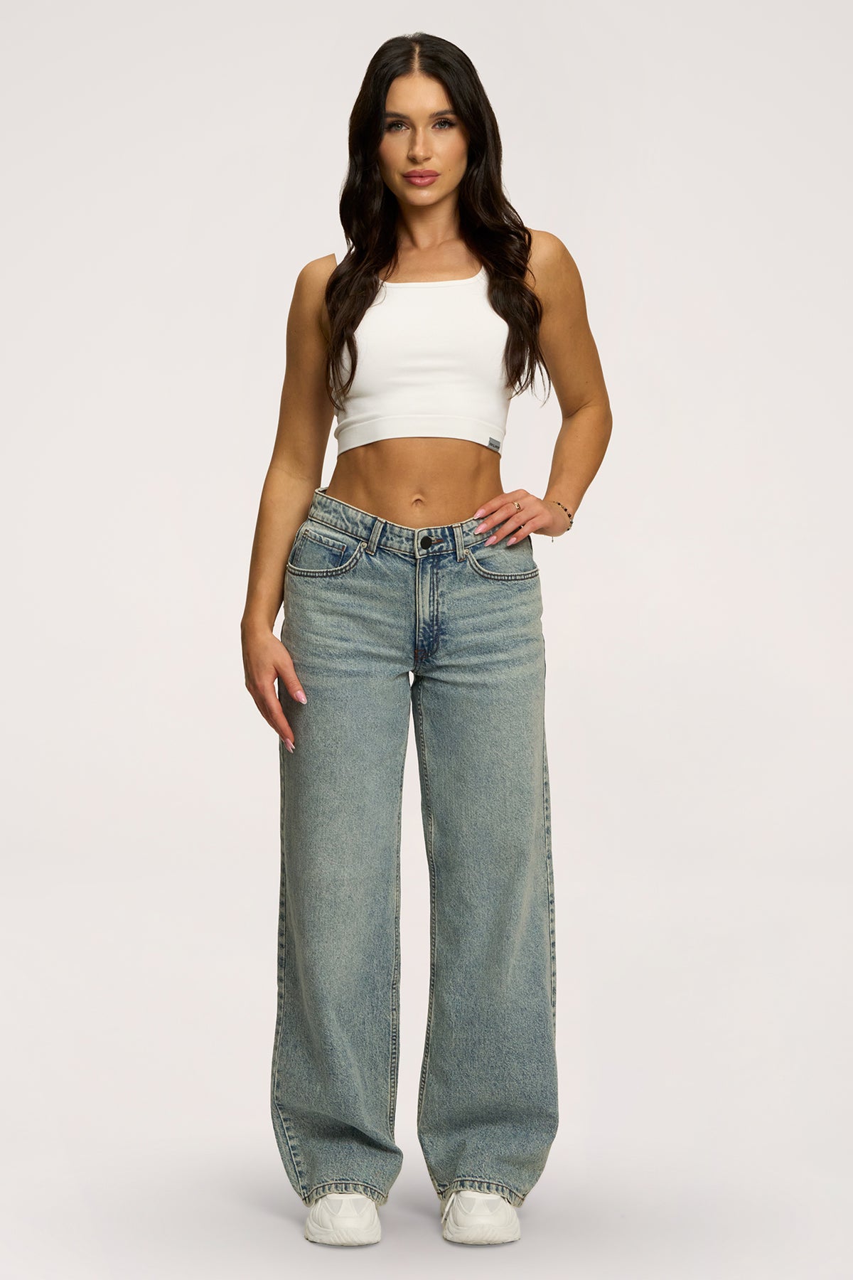 Jeansy boyfriend light blue