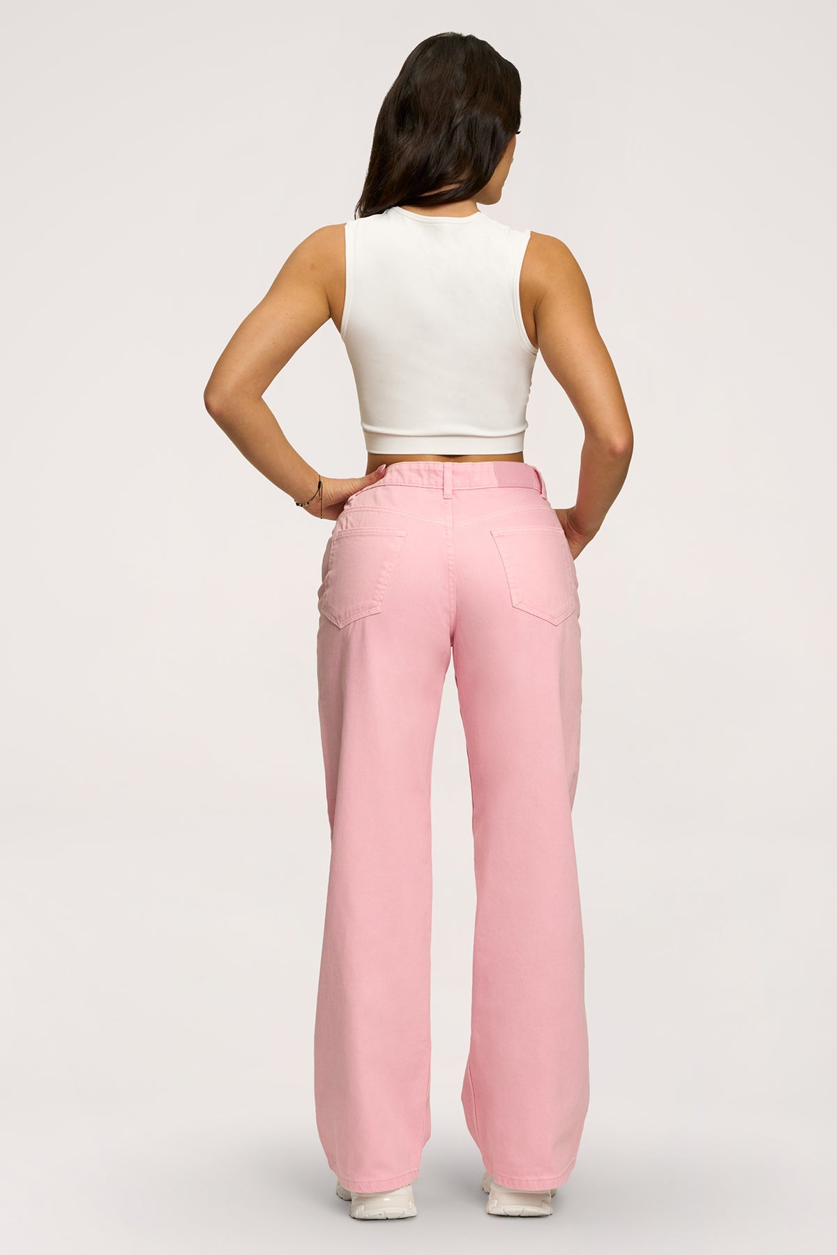 Jeansy boyfriend pink