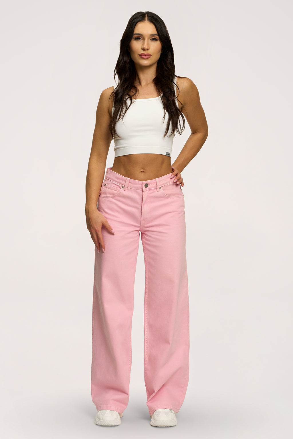 Jeansy boyfriend pink