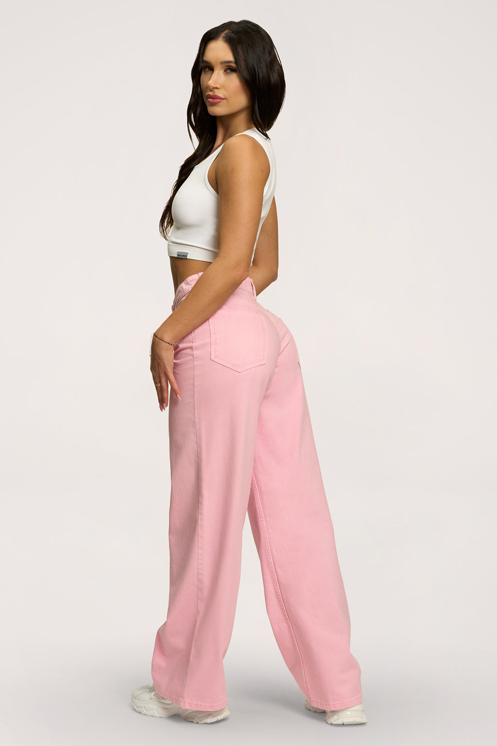 Jeansy boyfriend pink