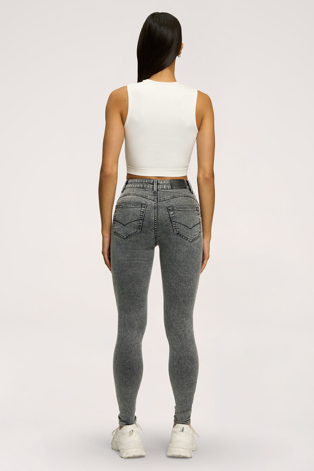 Jeansy skinny perfect slim light grey