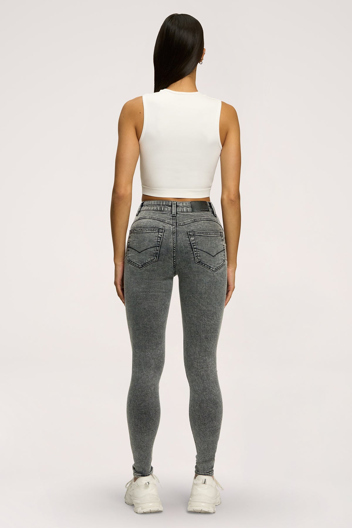 Jeansy skinny perfect slim light grey