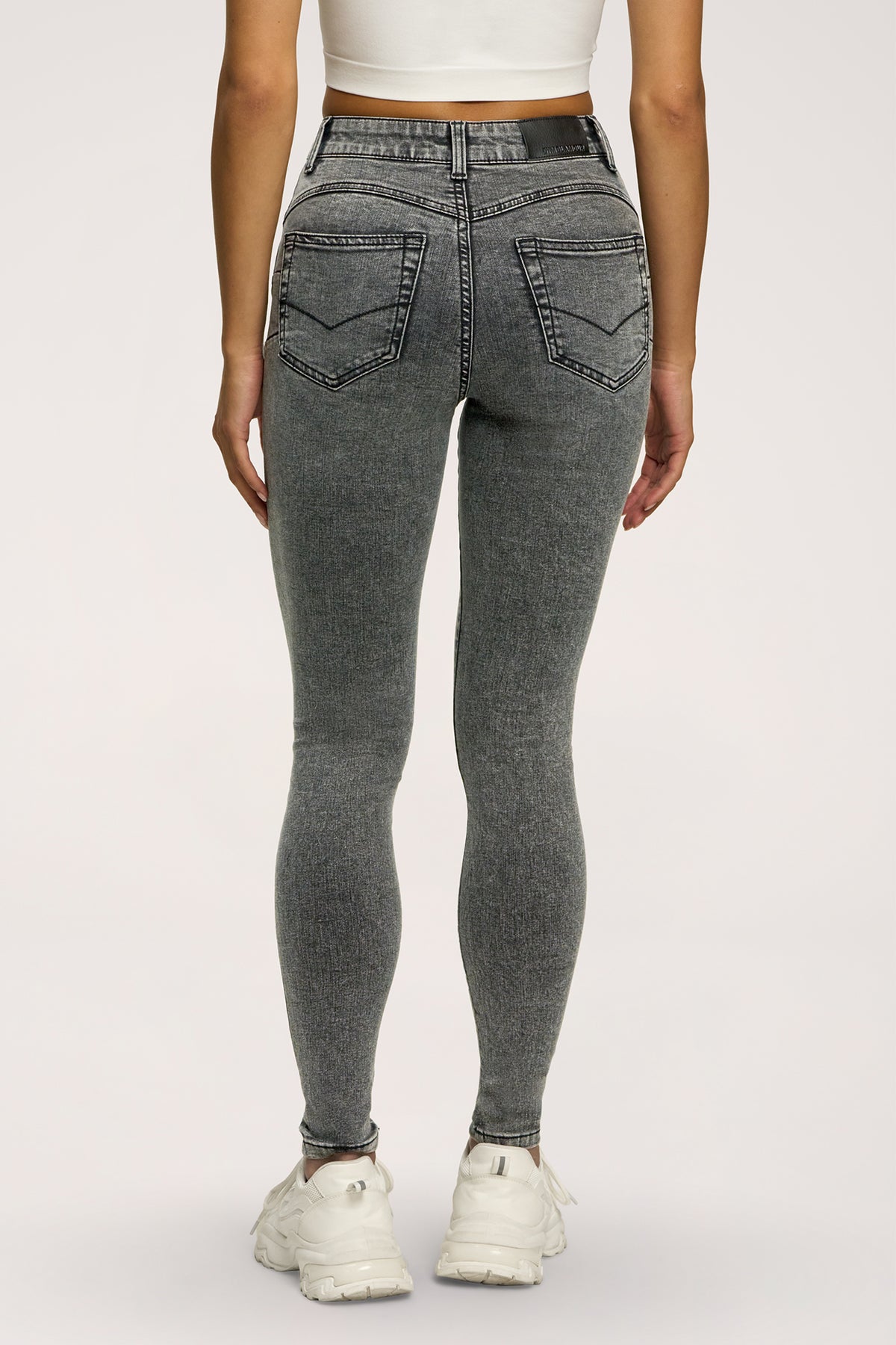 Jeansy skinny perfect slim light grey