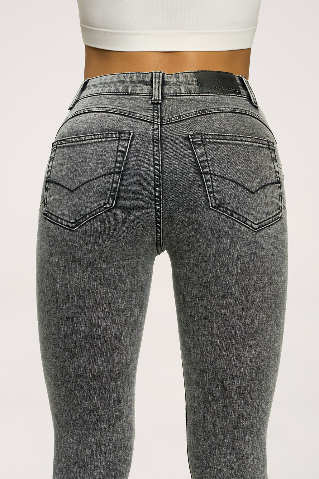 Jeansy skinny perfect slim light grey