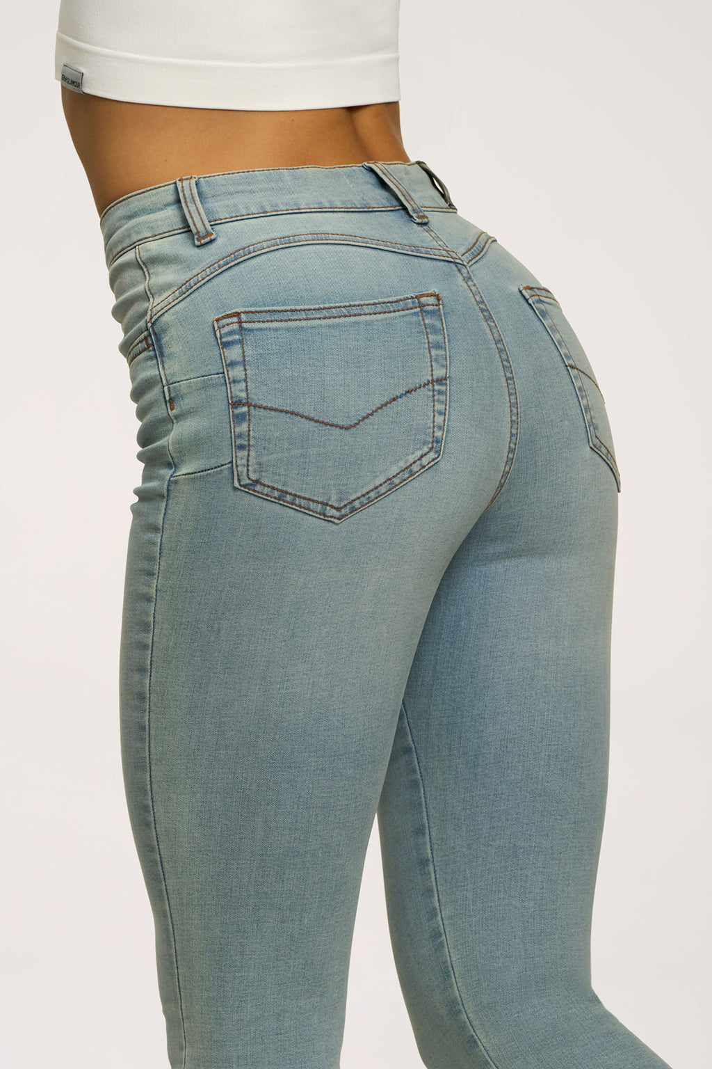 Jeansy skinny perfect slim light blue