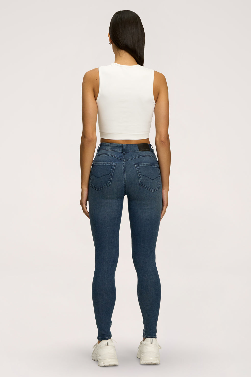 Jeansy skinny perfect slim navy blue