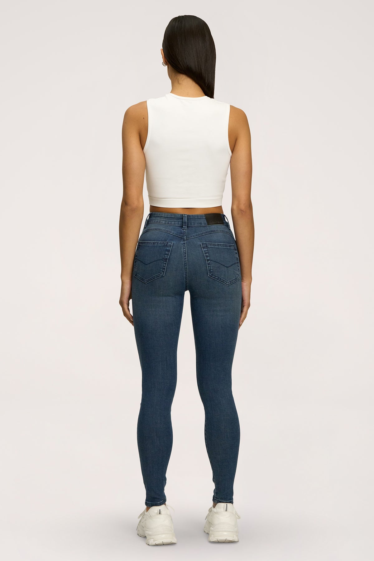 Jeansy skinny perfect slim navy blue