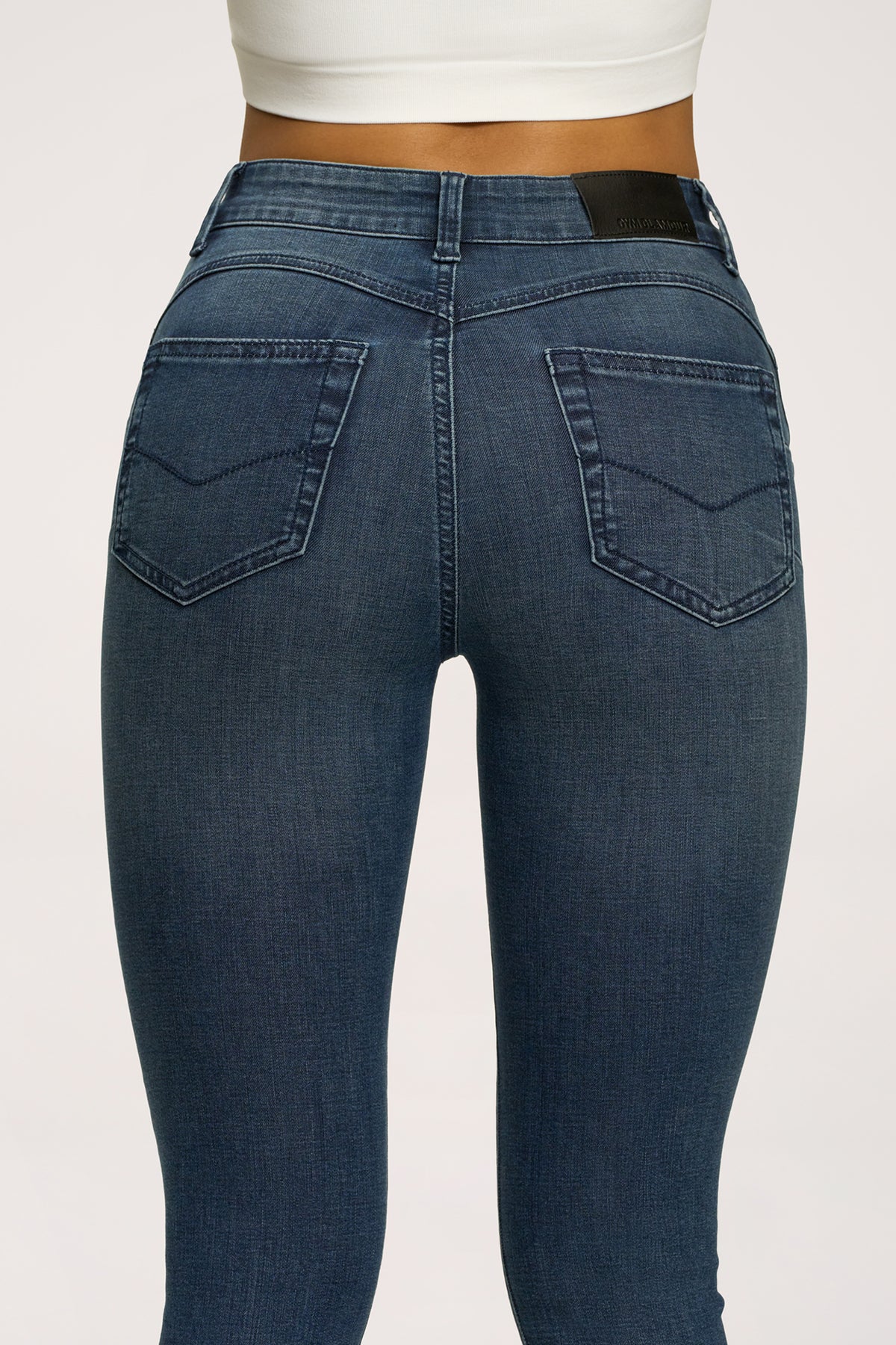 Jeansy skinny perfect slim navy blue