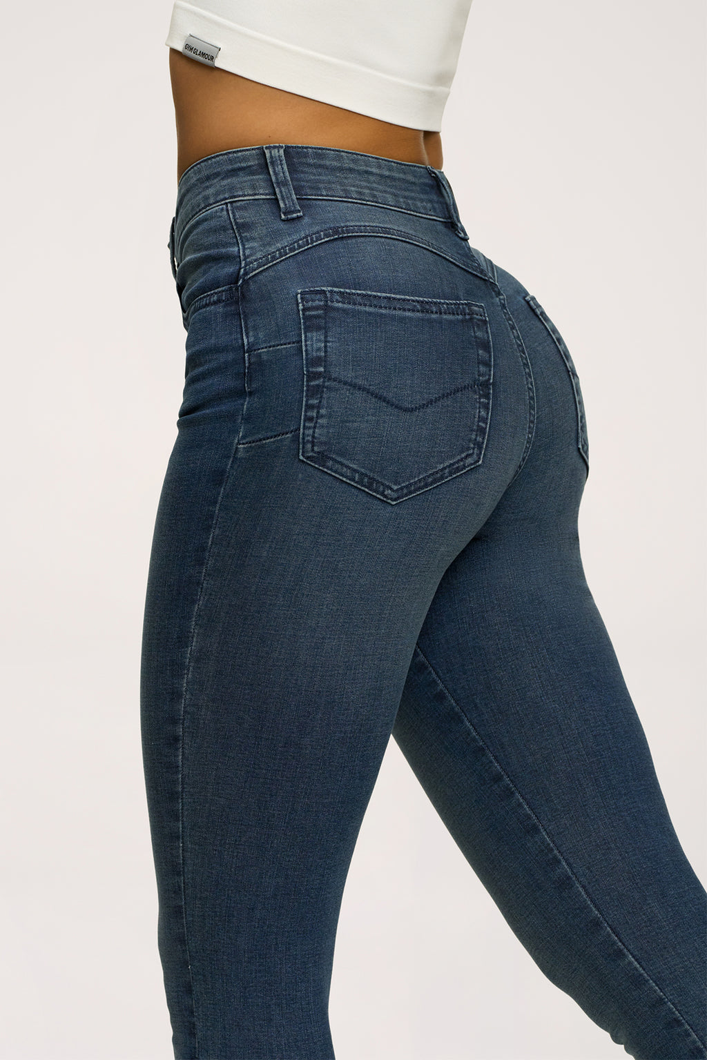 Jeansy skinny perfect slim navy blue