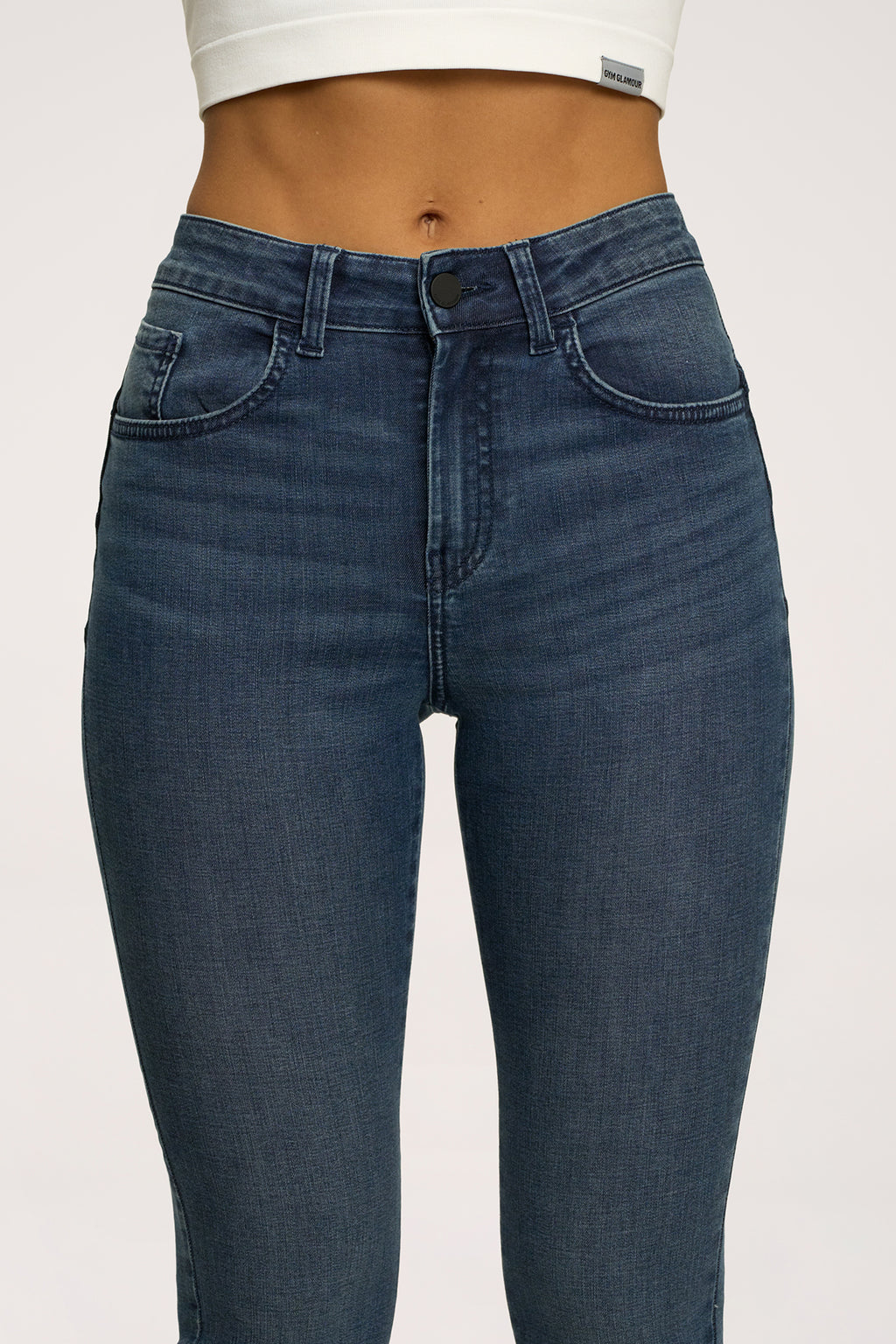 Jeansy skinny perfect slim navy blue