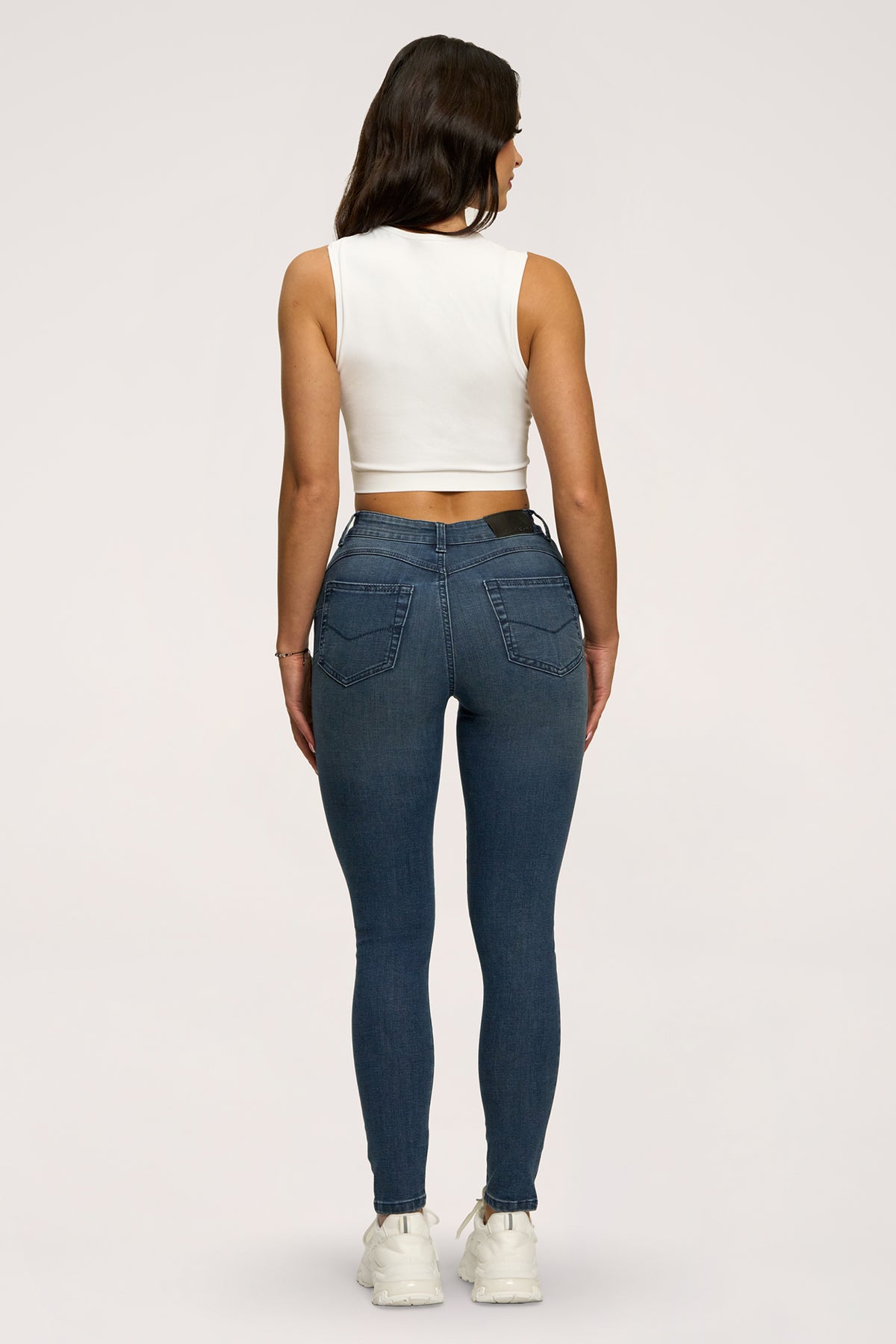 Jeansy skinny perfect slim navy blue