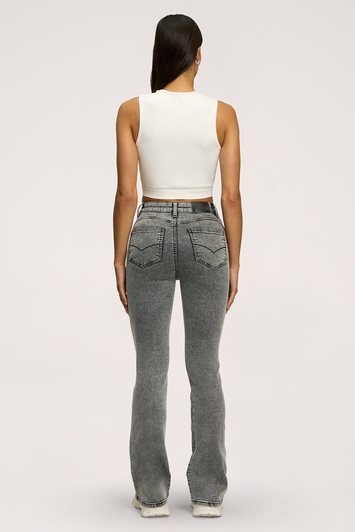 Jeansy dzwony perfect slim grey