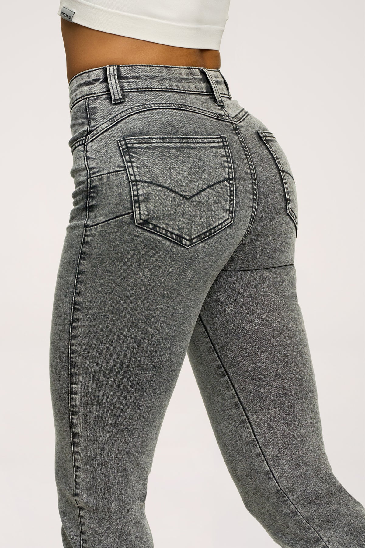 Jeansy dzwony perfect slim grey