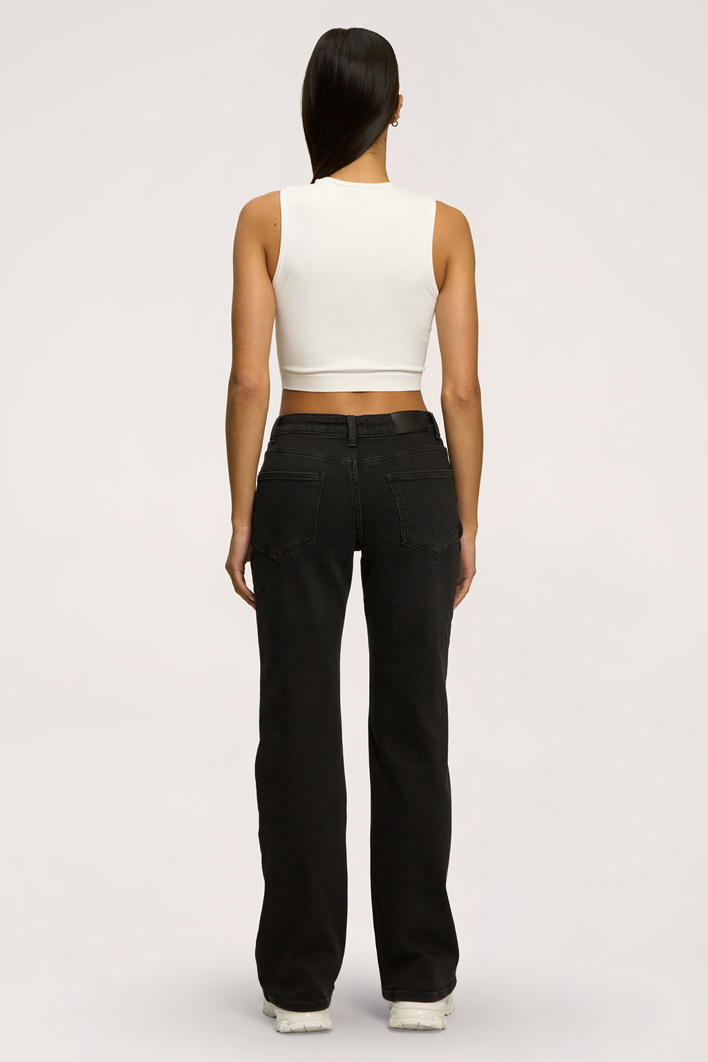 Jeansy wide z niskim stanem black