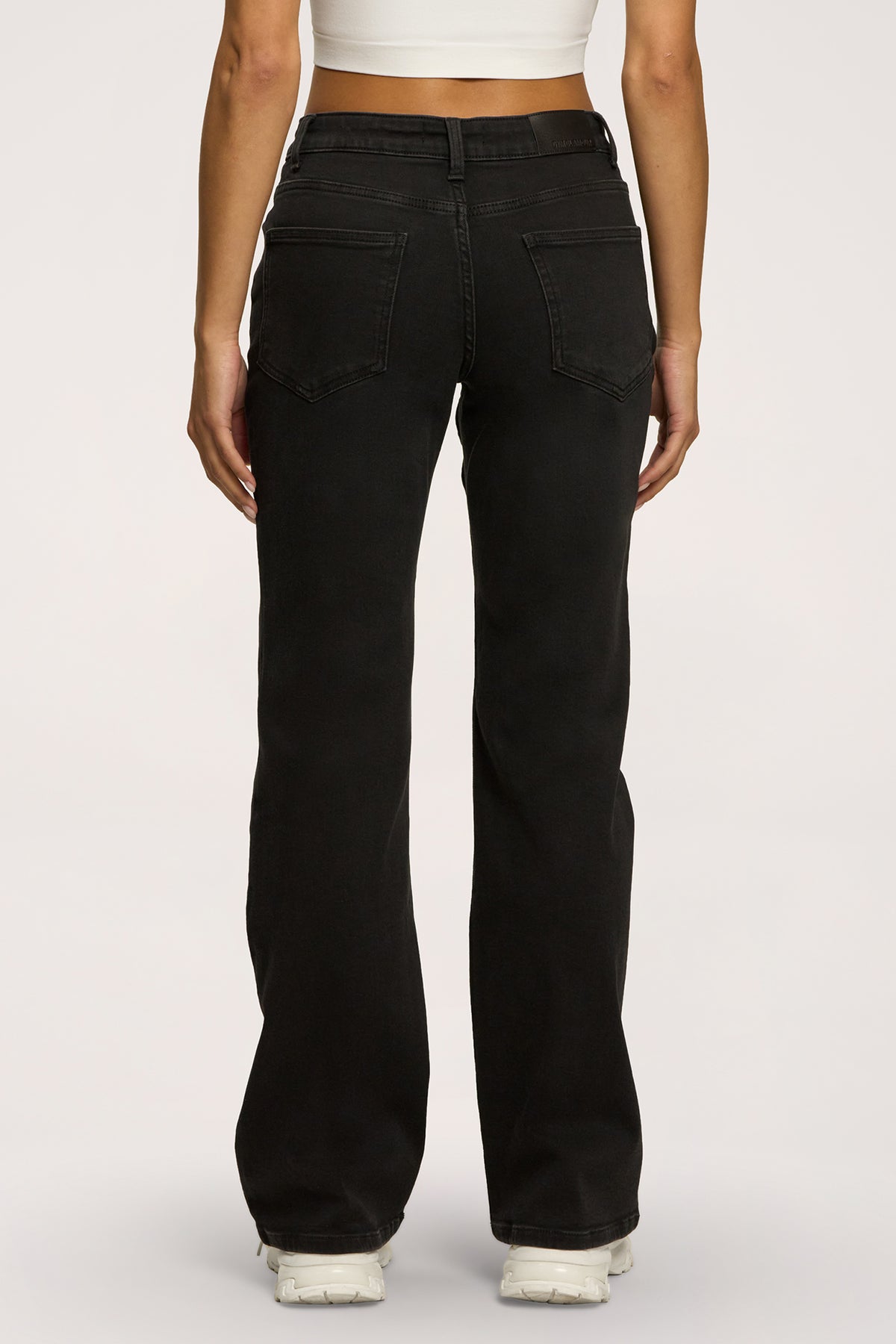 Jeansy wide z niskim stanem black