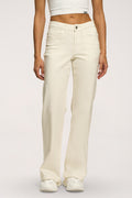 Jeansy wide z niskim stanem off white