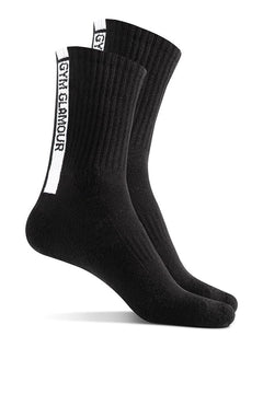 Skarpetki długie STRIPE czarne 2-pak - roz. 37-40