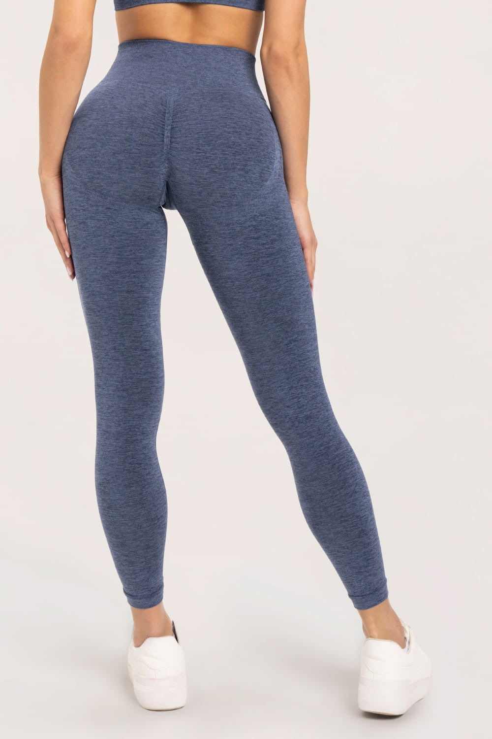 Leginsy seamless push up dark blue