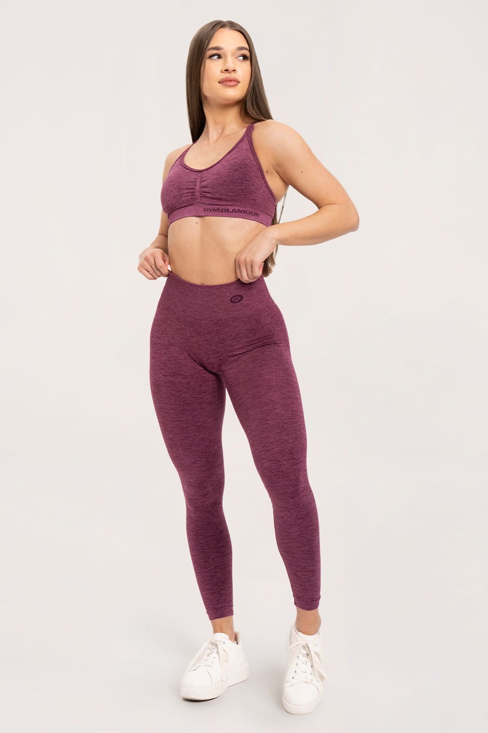 Leginsy seamless deep push up cherry