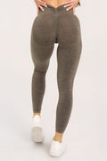 Leginsy seamless deep push up espresso
