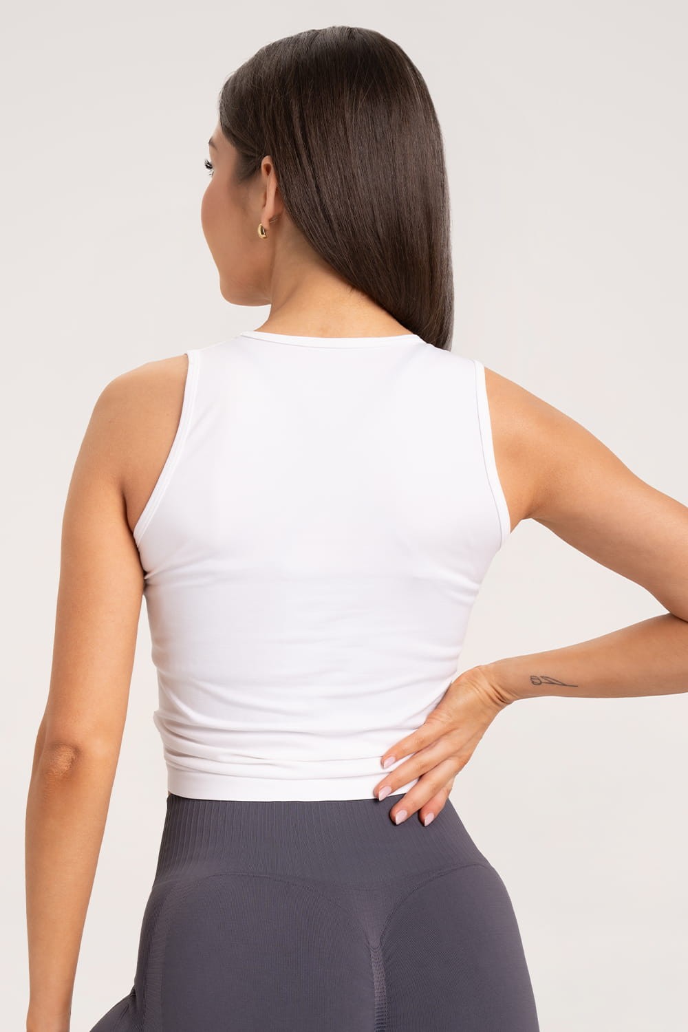 Top ściągany white