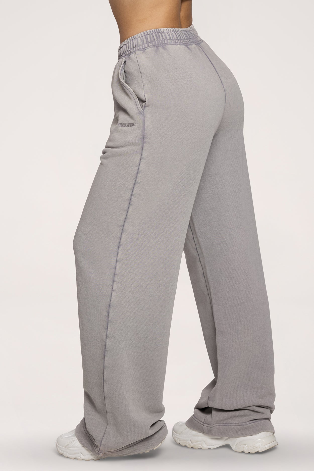 Spodnie dresowe z prostą nogawką Easy light grey