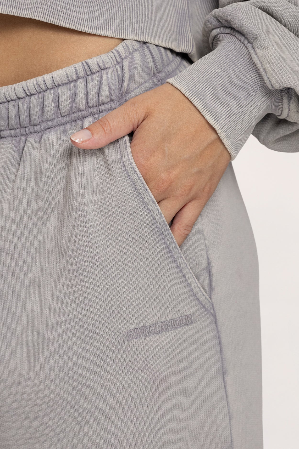 Spodnie dresowe z prostą nogawką Easy light grey