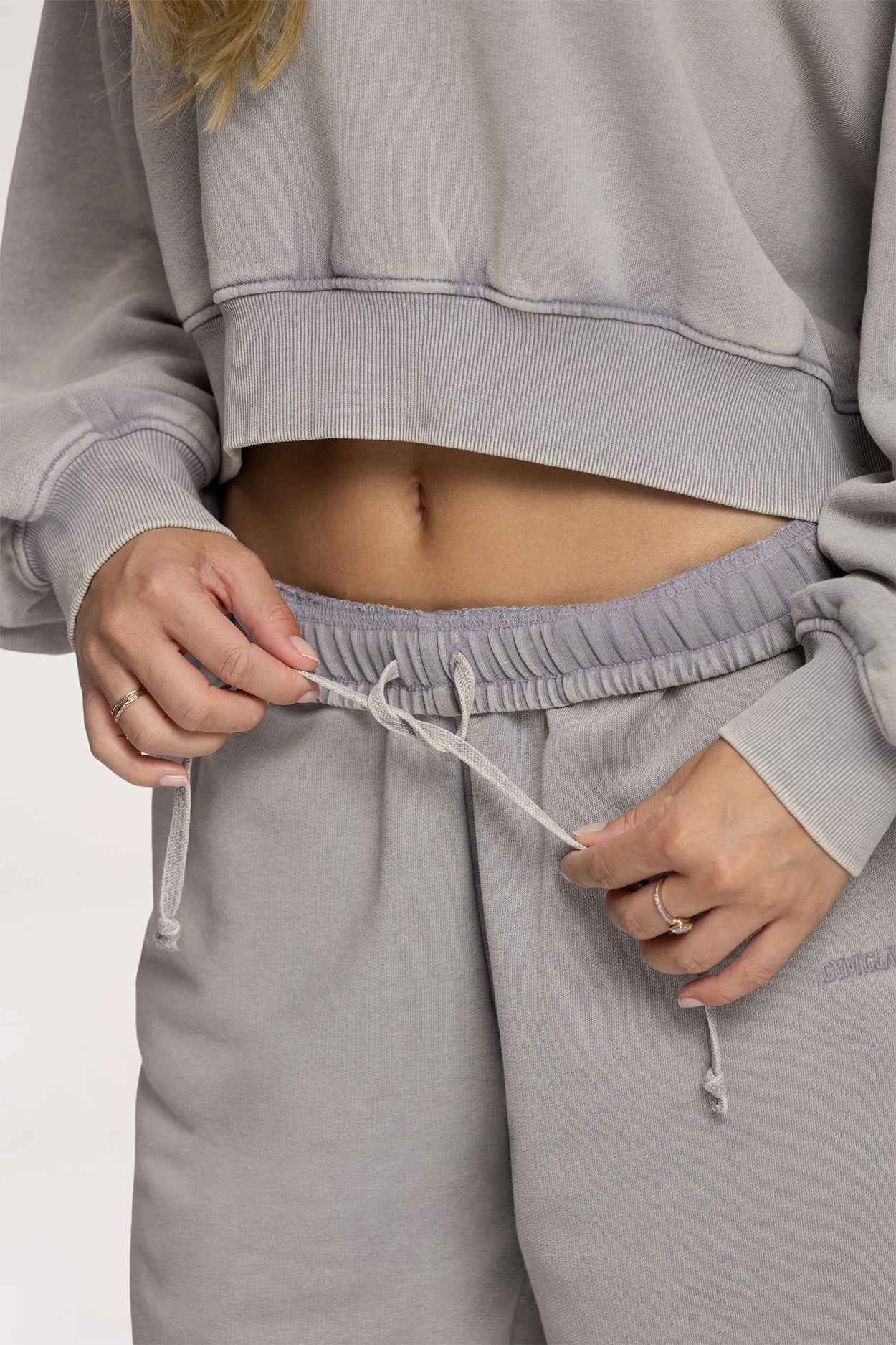 Spodnie dresowe z prostą nogawką Easy light grey