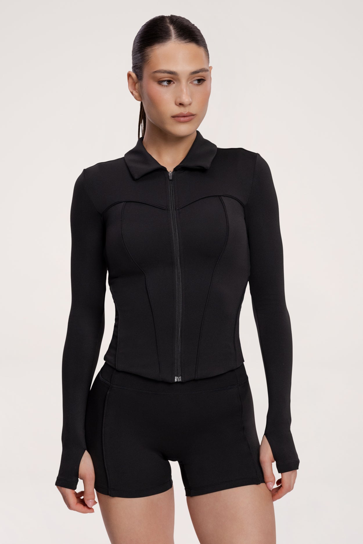 Bluza rozpinana pilates era black