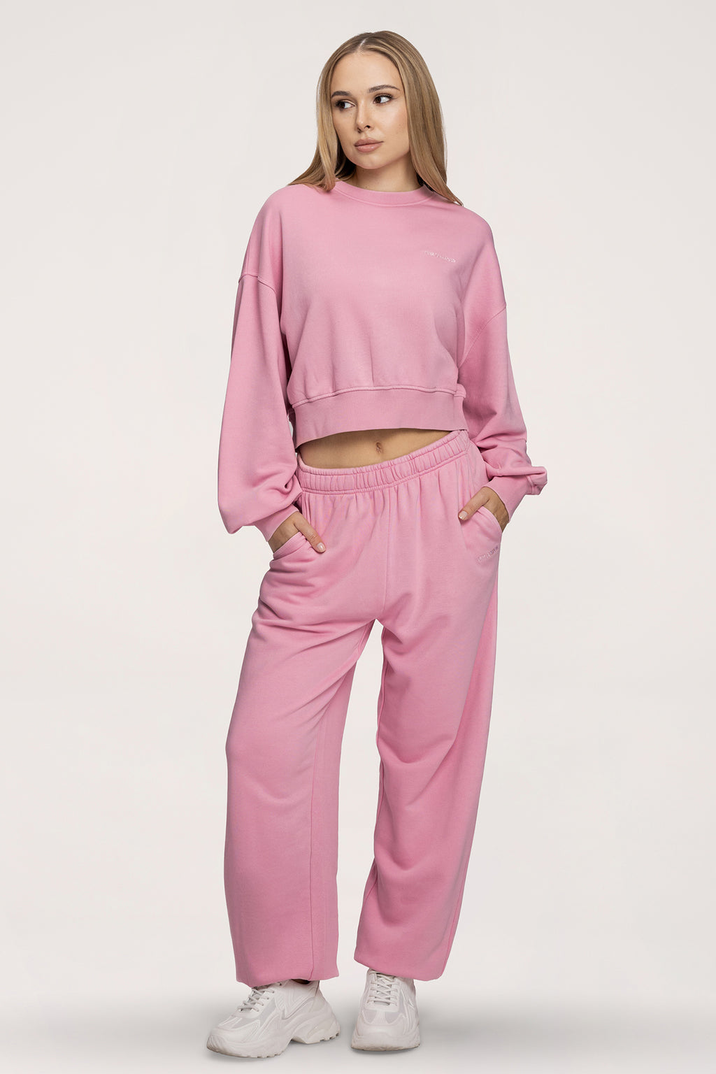 Spodnie dresowe ze ściągaczem Easy light pink