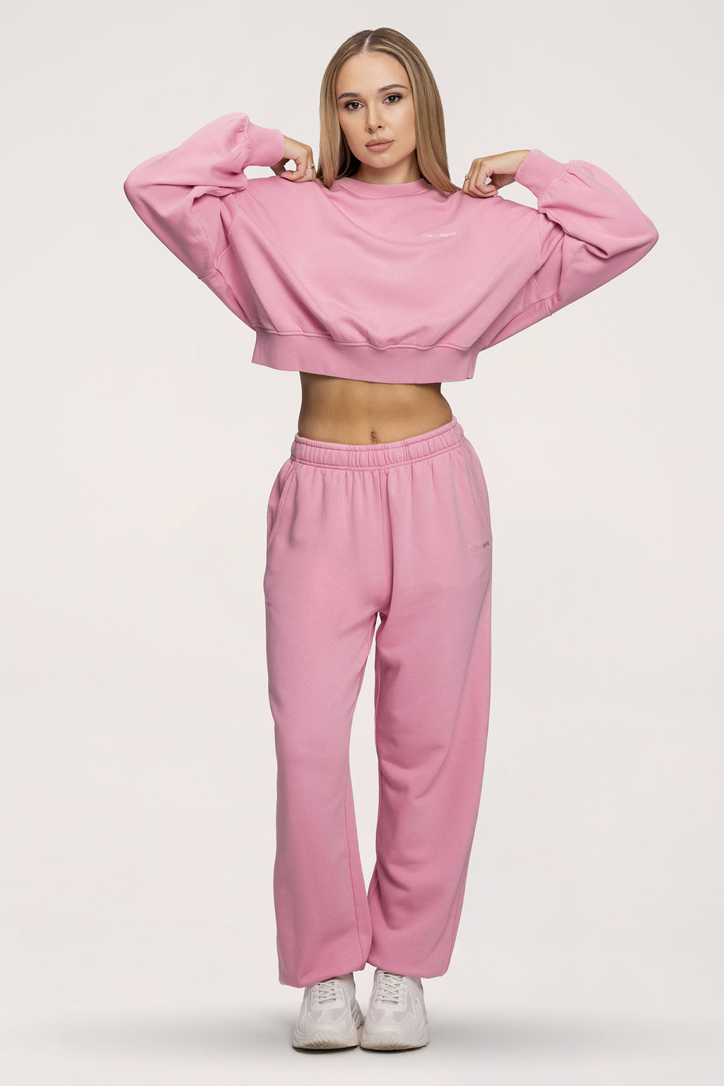 Spodnie dresowe ze ściągaczem Easy light pink