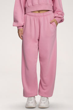 Spodnie dresowe ze ściągaczem Easy light pink