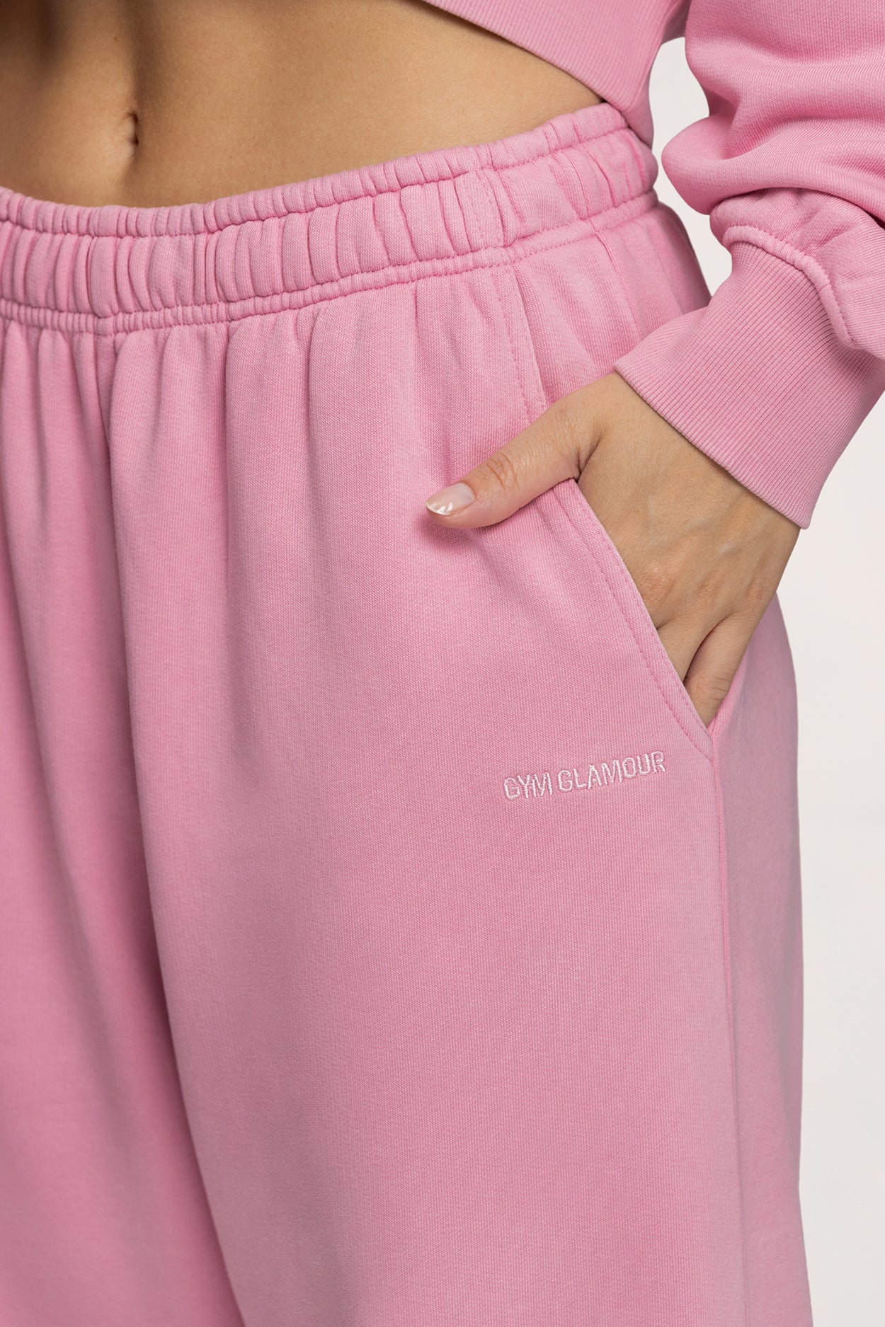 Spodnie dresowe ze ściągaczem Easy light pink