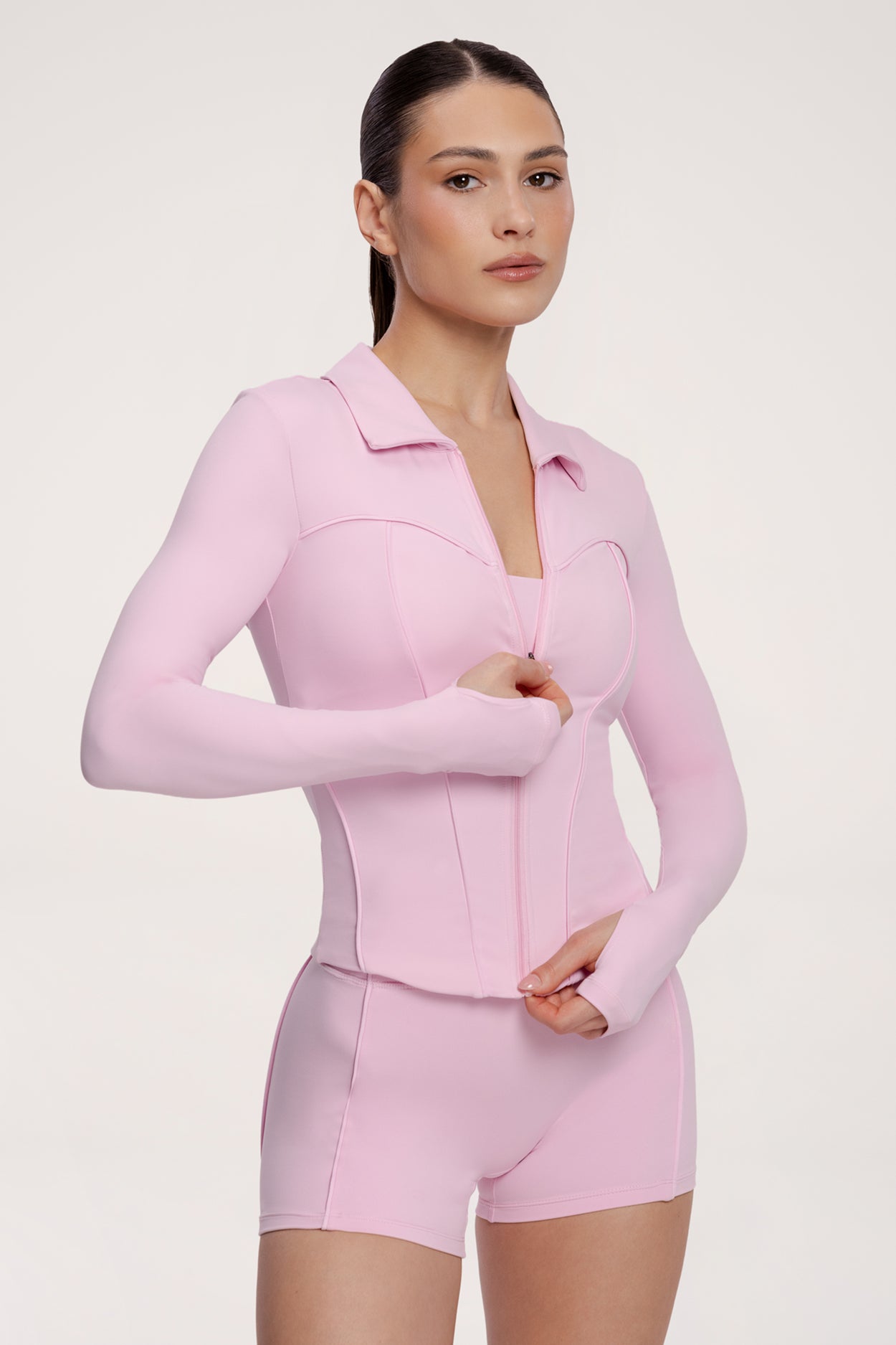 Bluza rozpinana pilates era pink