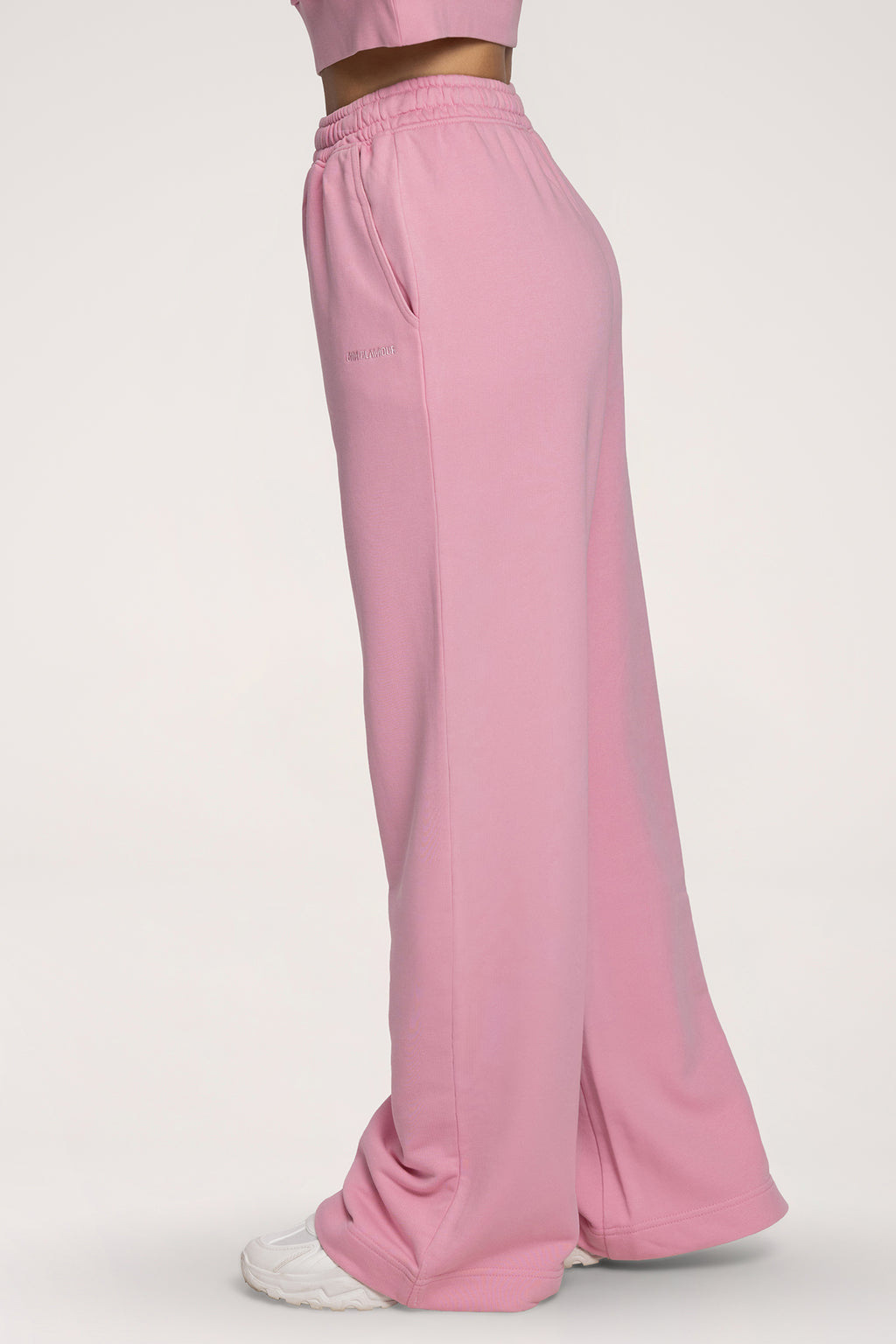 Spodnie dresowe z prostą nogawką Easy light pink