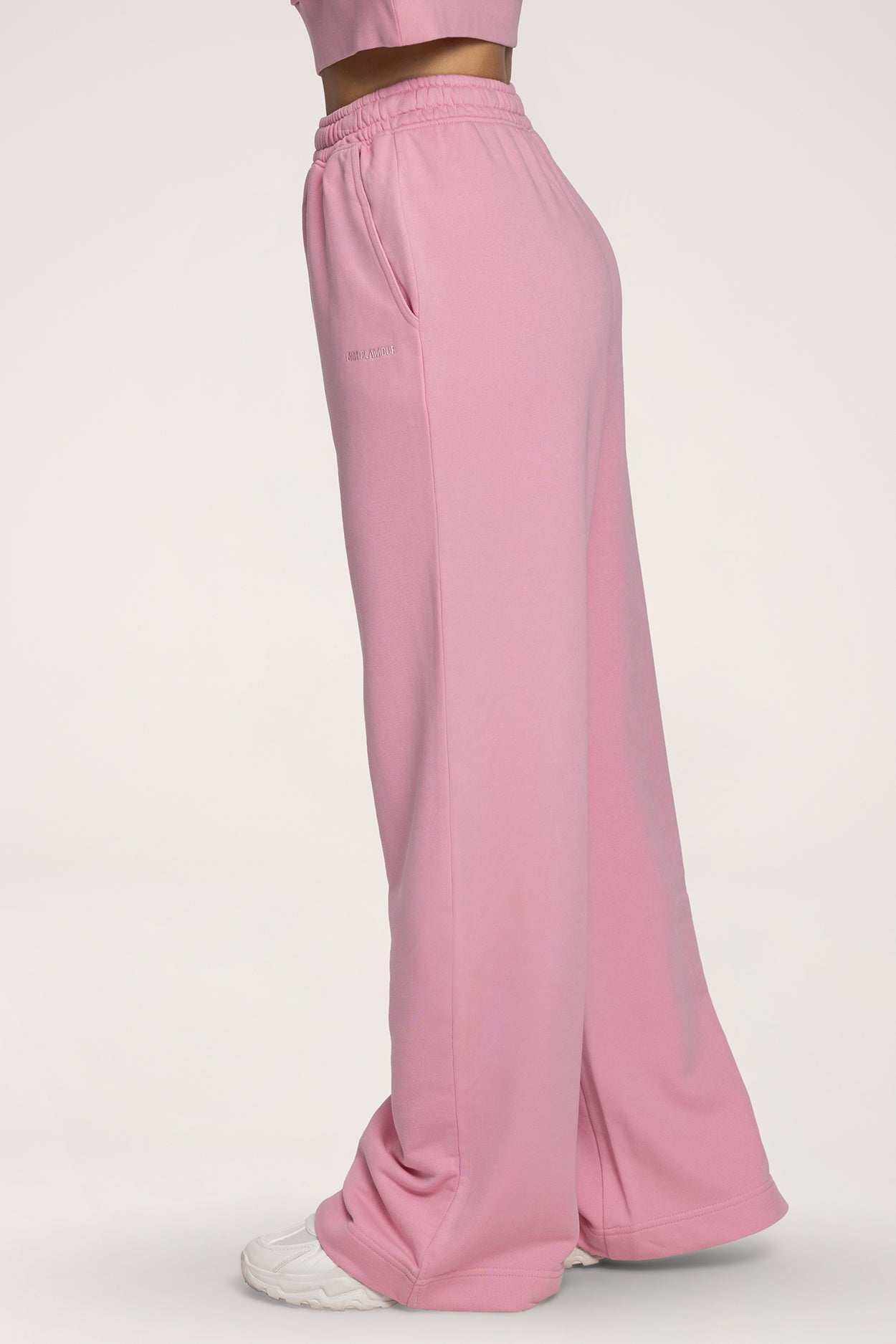 Spodnie dresowe z prostą nogawką Easy light pink