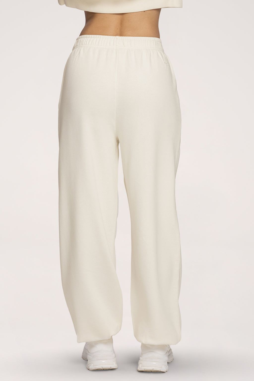 Spodnie dresowe ze ściągaczem Easy off white